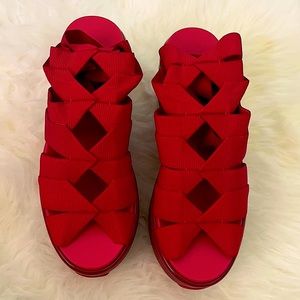 Red SALVATORE FERRAGAMO sandals